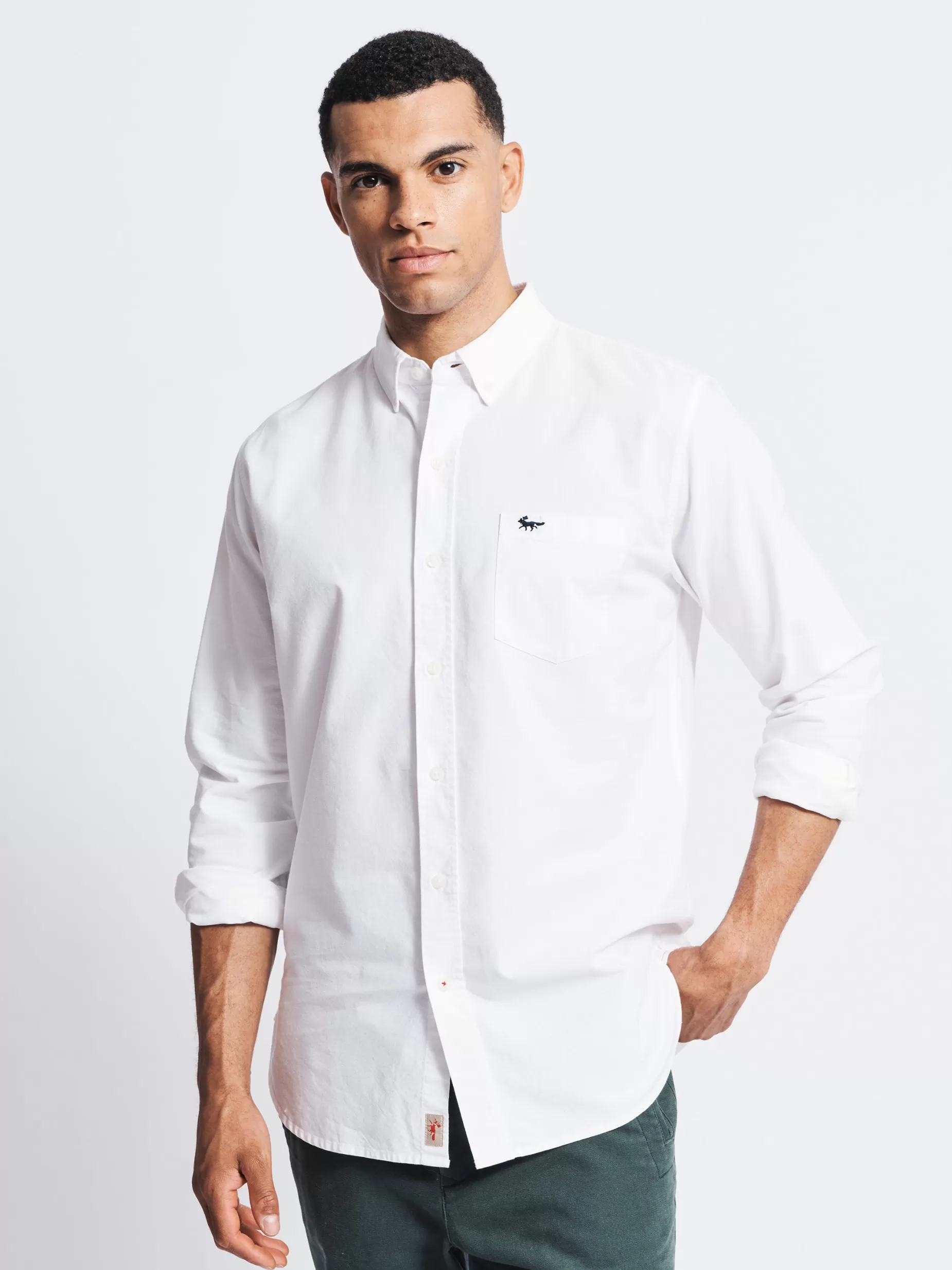 Shop Aubin Aldridge Oxford Button Down Shirt White