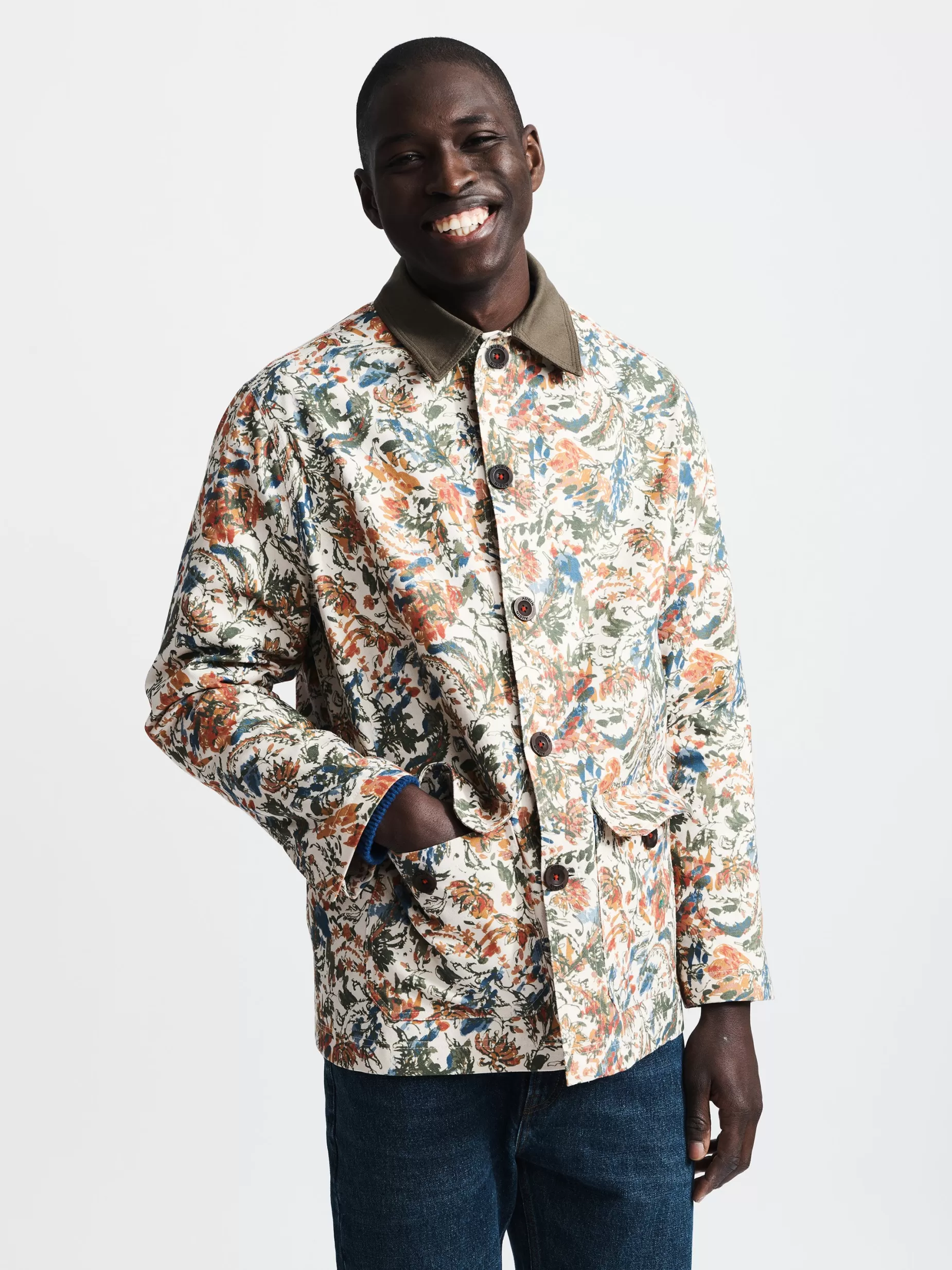 Store Aubin Barton Worker Jacket Floral