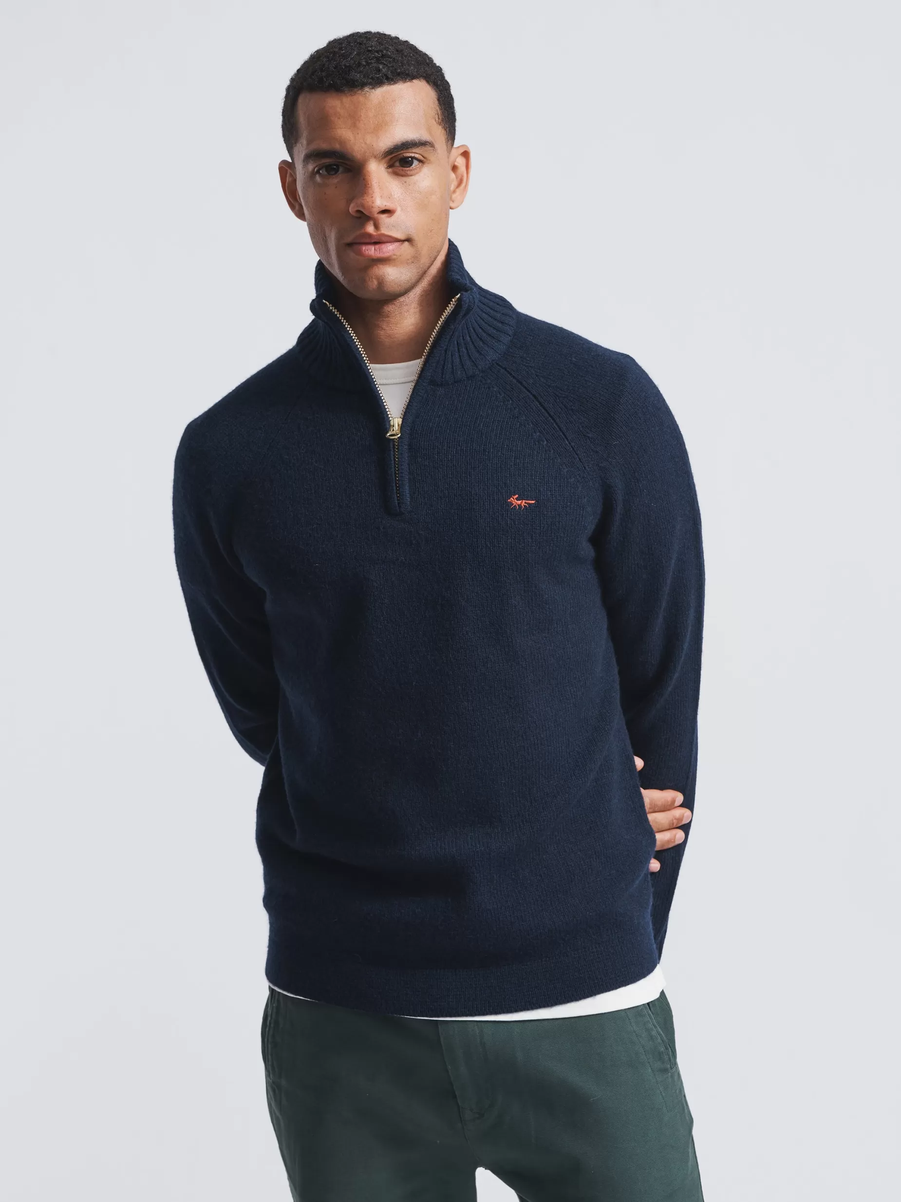 Best Aubin Bream Zip Neck Navy