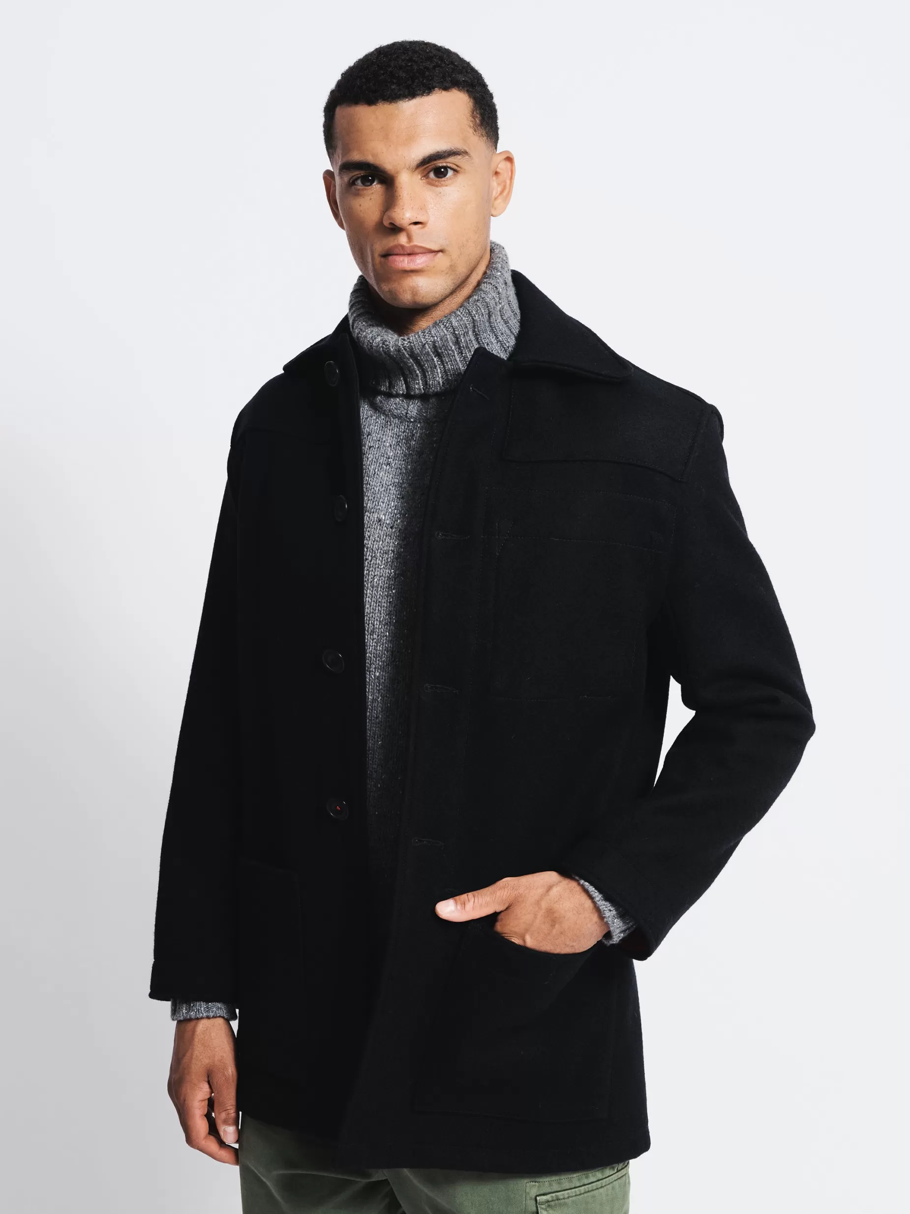 Shop Aubin Brumby Jacket Navy