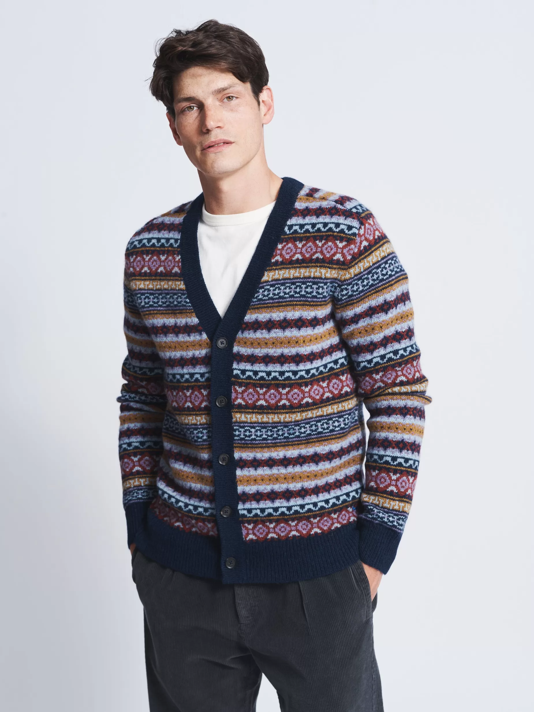 Cheap Aubin Cardigan Fairisle