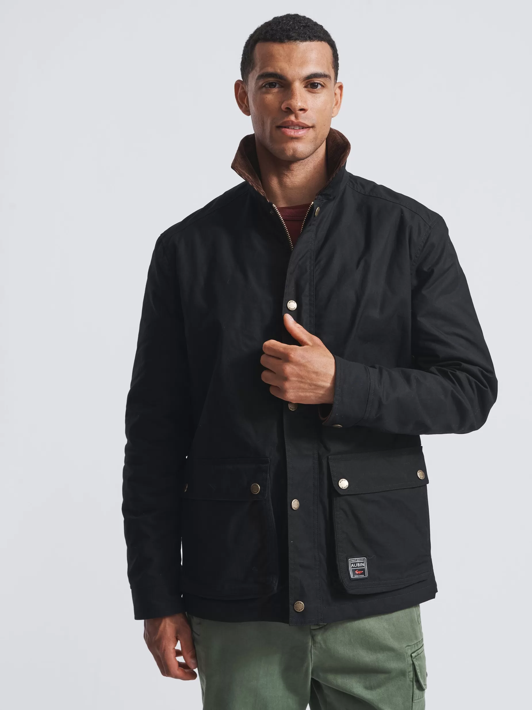 Cheap Aubin Crawley Wax Jacket Black