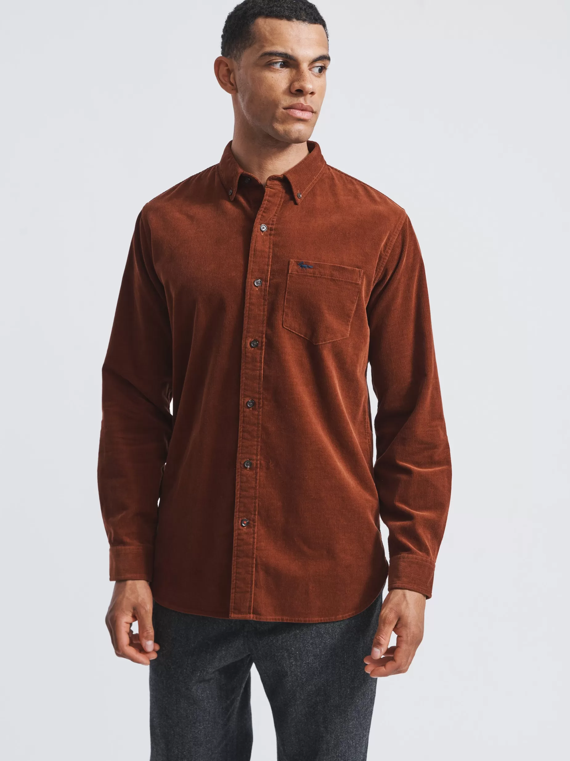 Online Aubin Creake Cord Shirt Ginger