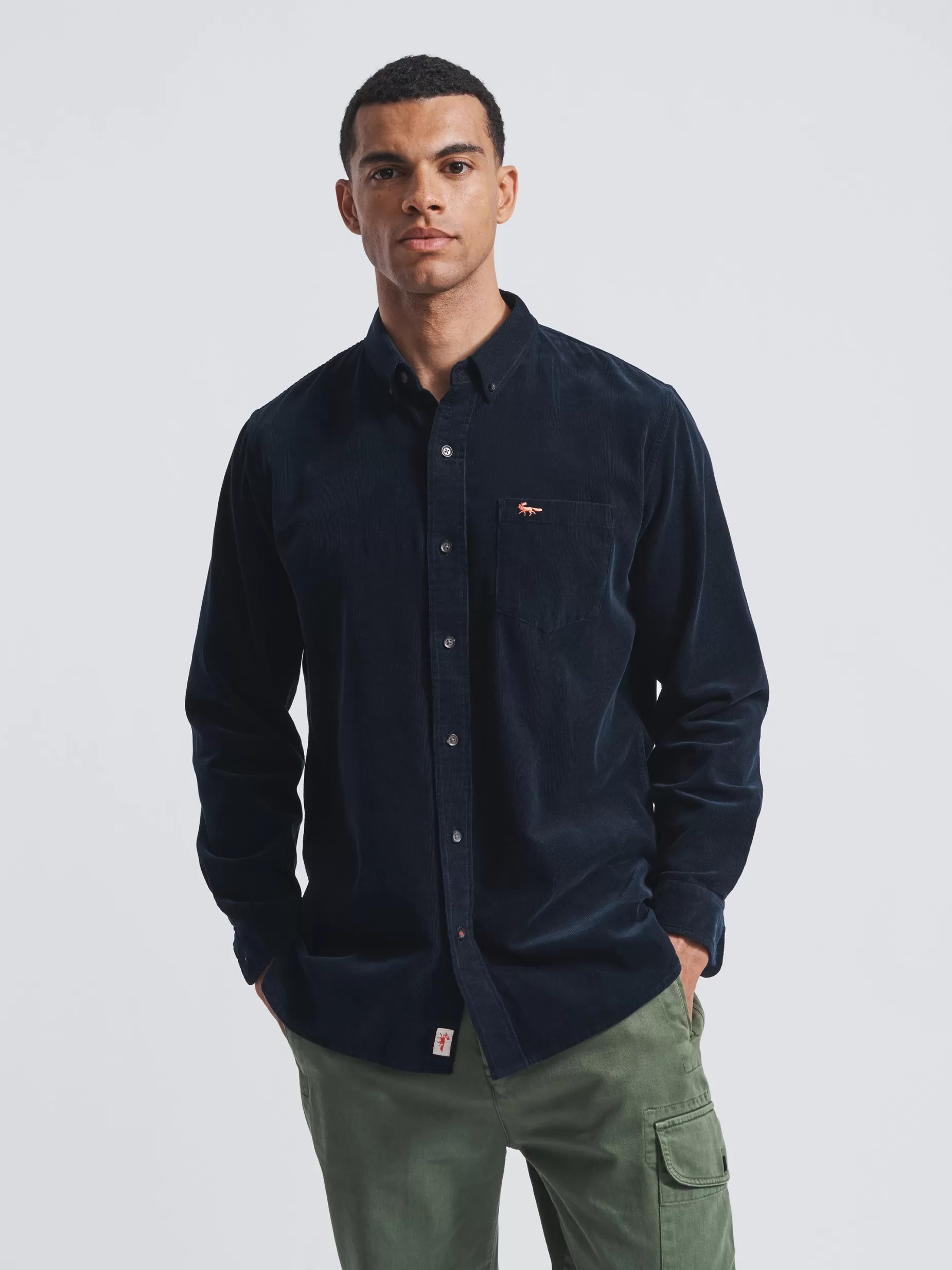 Sale Aubin Creake Cord Shirt Navy