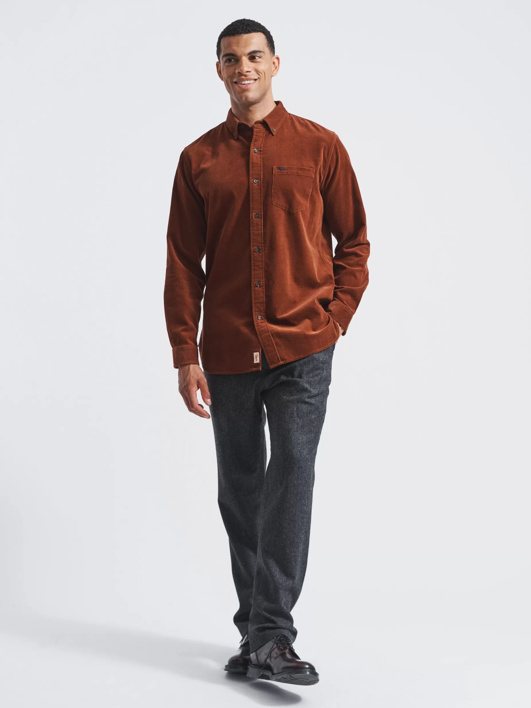 Online Aubin Creake Cord Shirt Ginger