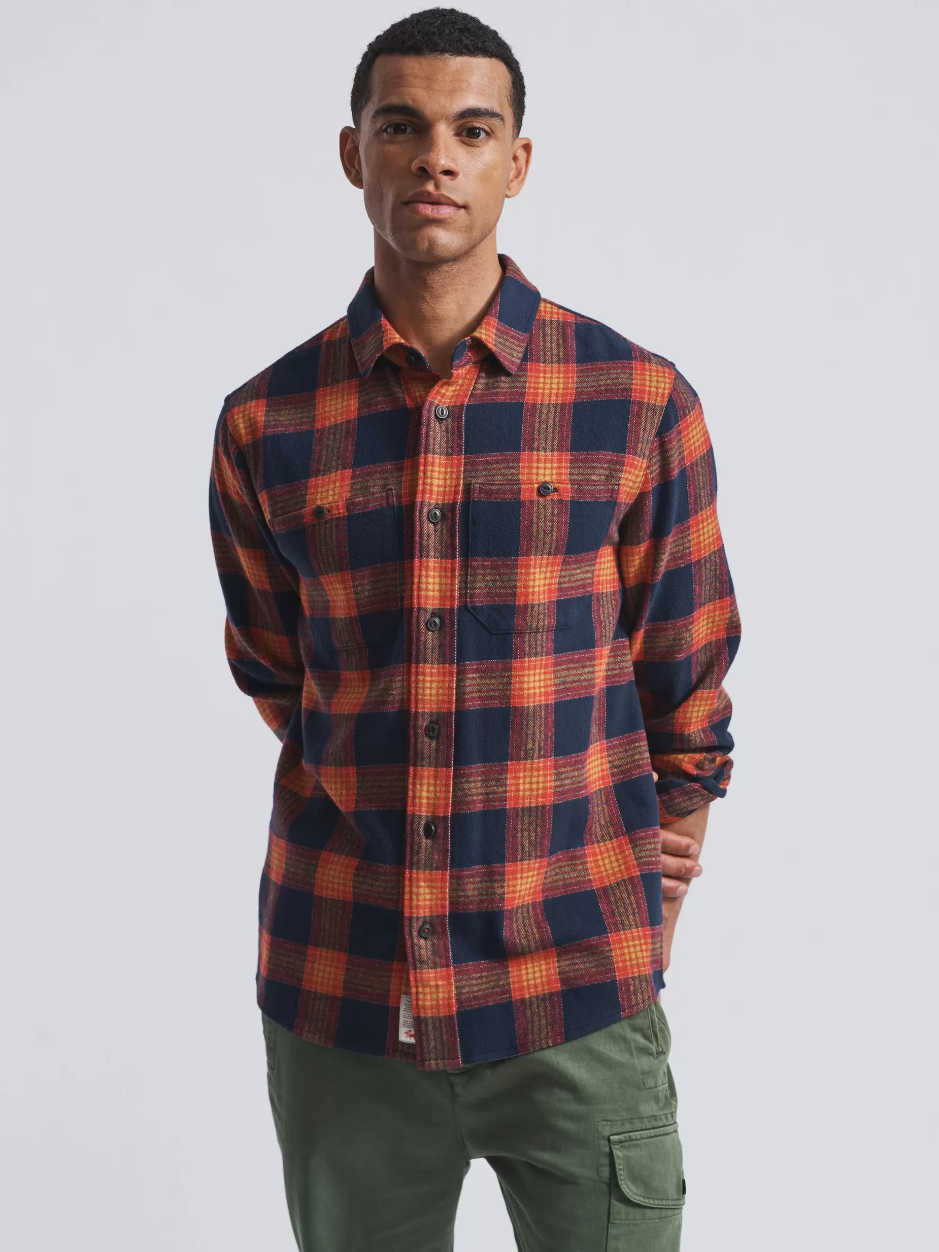 Store Aubin Crowle Shirt Navy Check