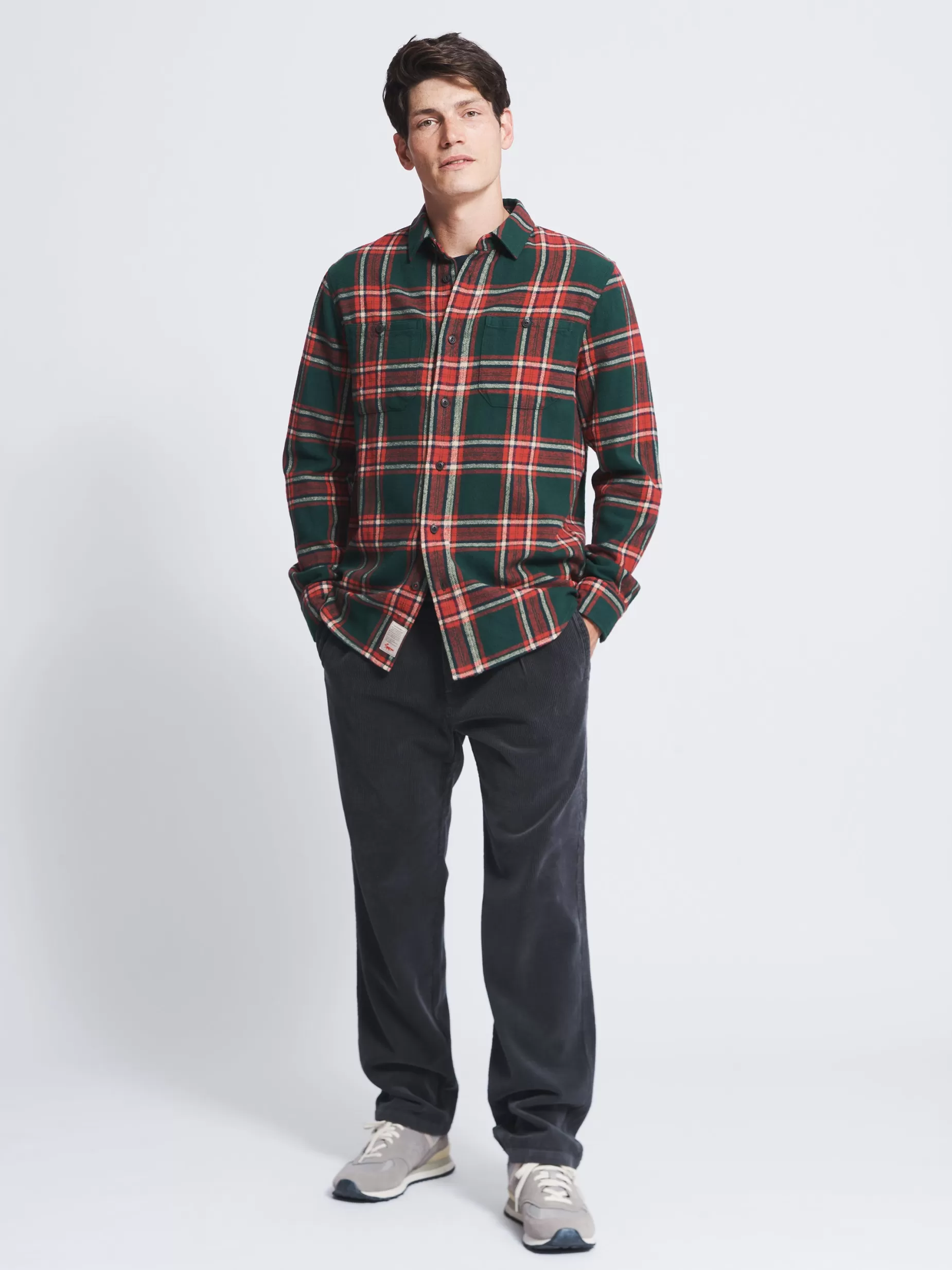 Fashion Aubin Crowle Shirt Green Check