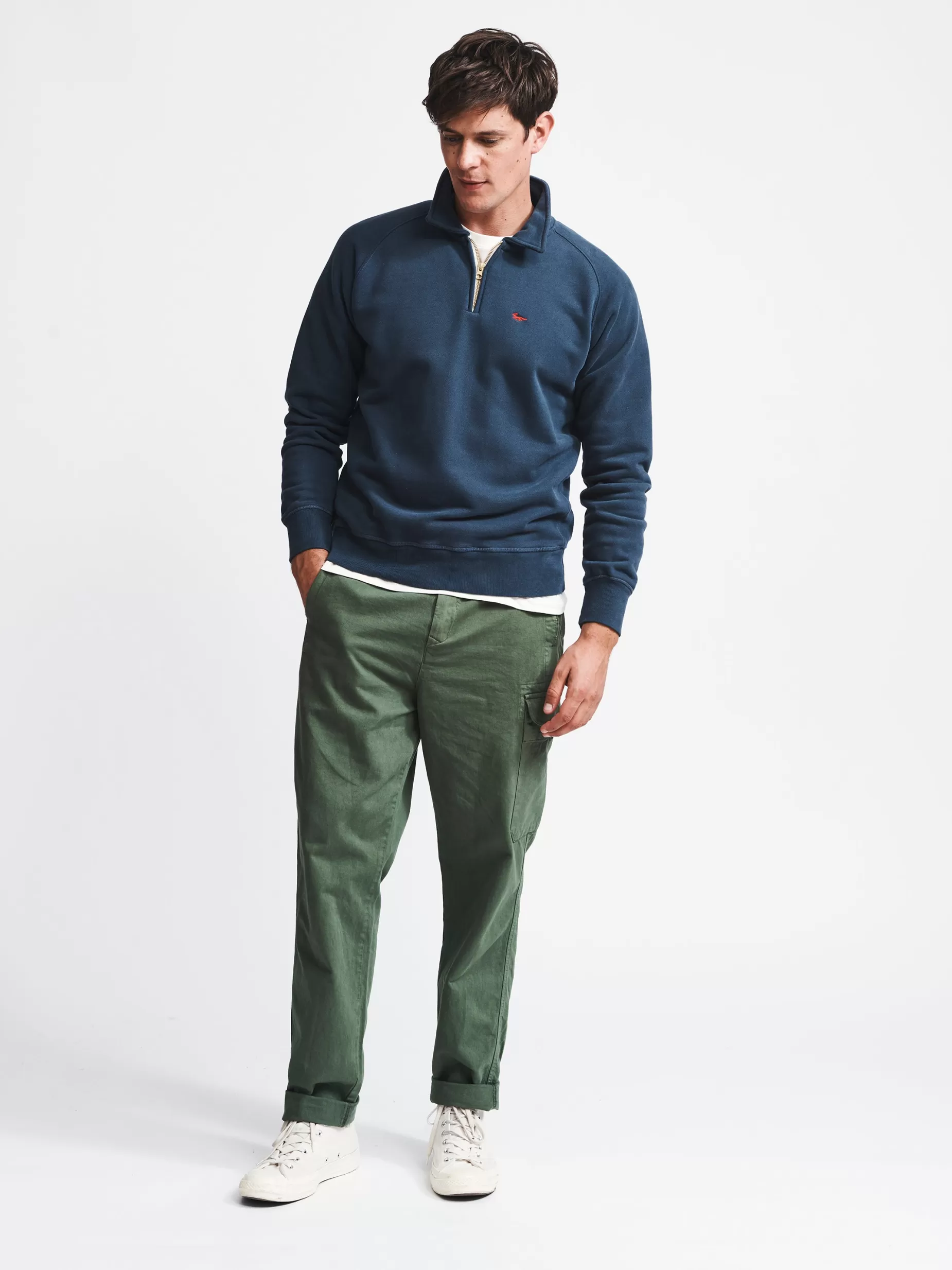 Best Sale Aubin Dunster Sports Zip Neck Navy