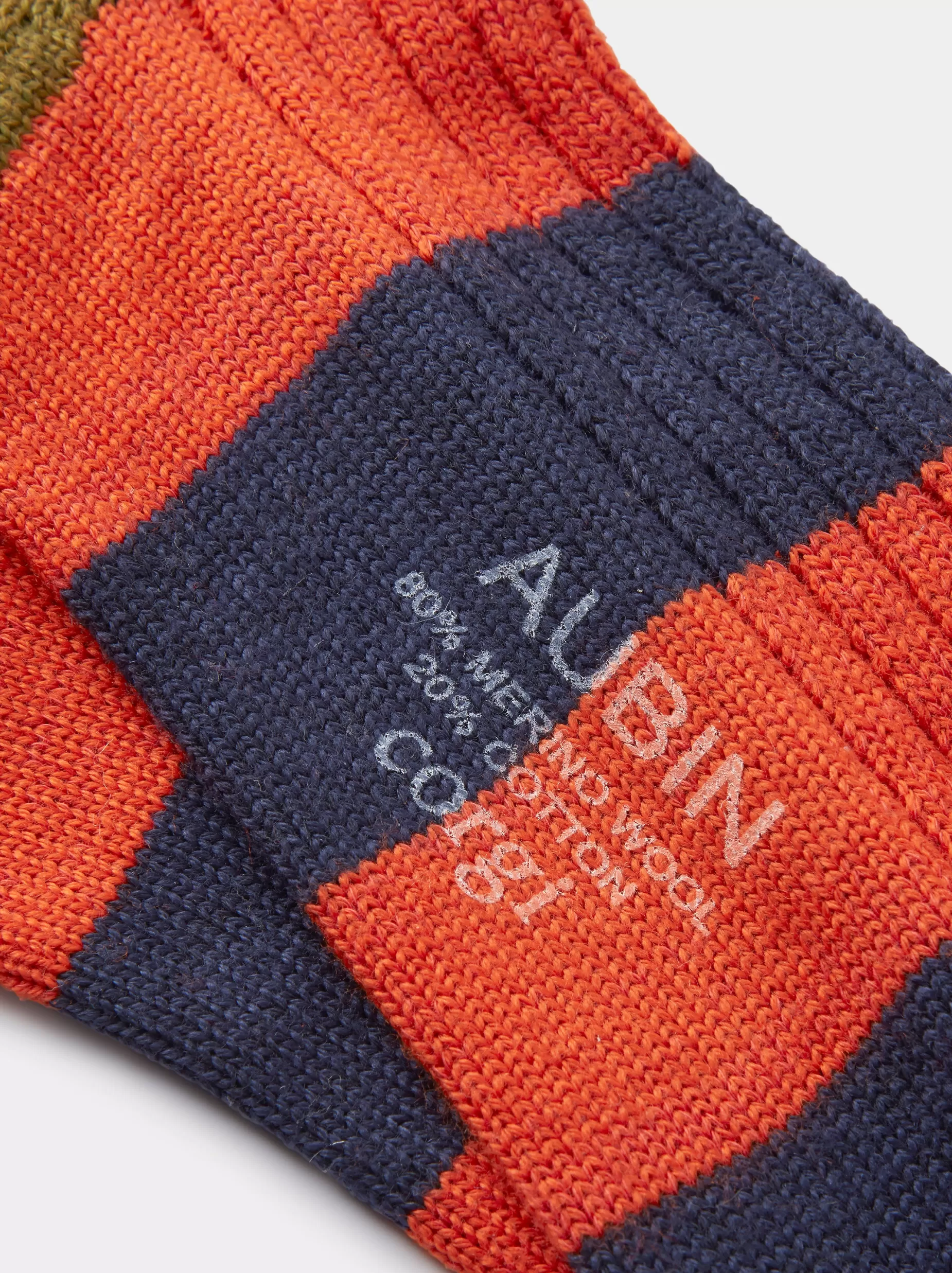 Best Sale Aubin Frome Sock Orange Stripe