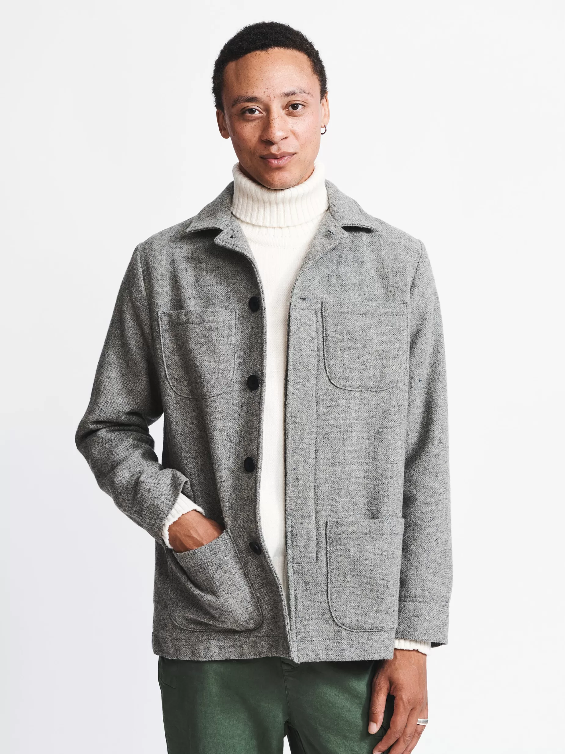 Best Sale Aubin Graylings Worker Jacket Grey Marl