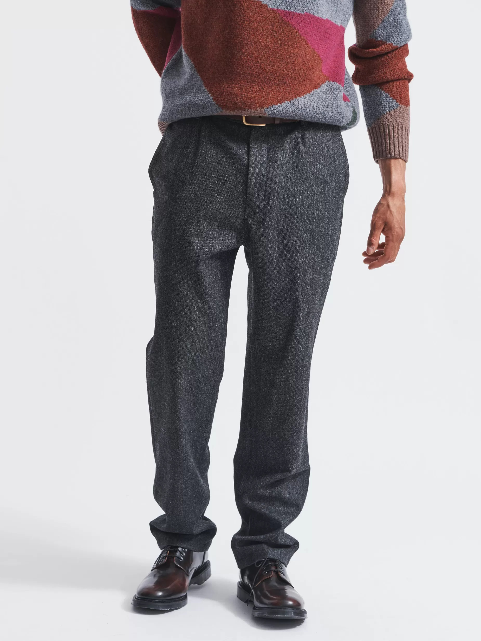 Hot Aubin Helethorpe Wool Trouser Charcoal