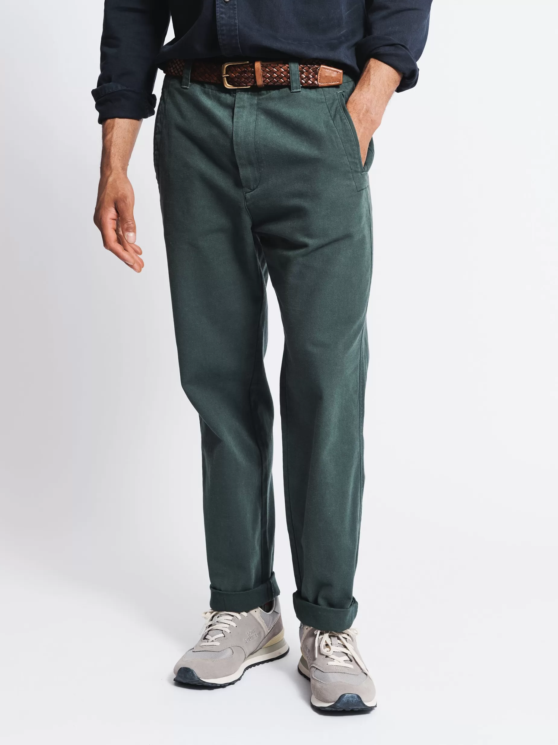 Shop Aubin Nettleton Trouser Dark Green