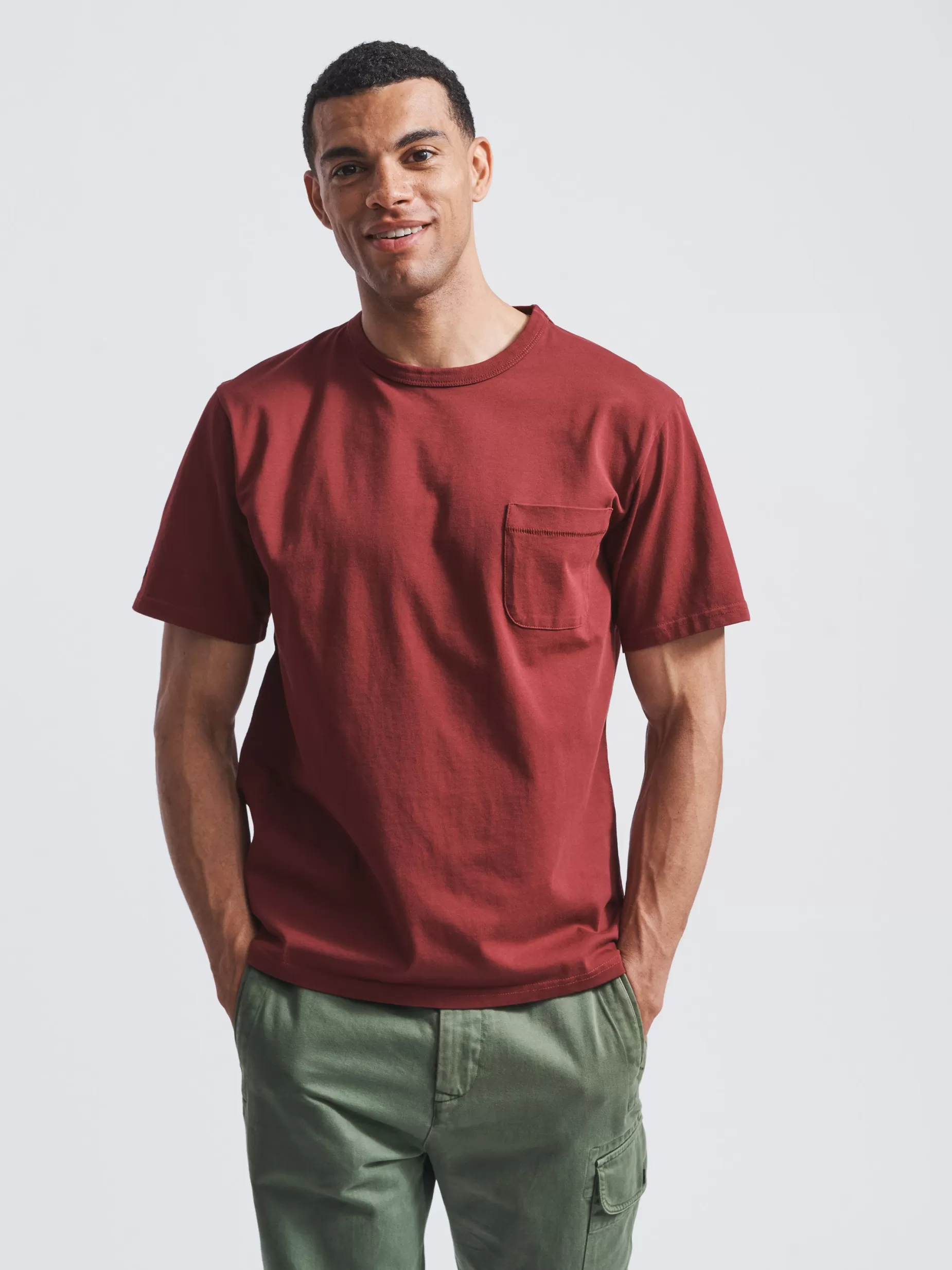 Cheap Aubin Newburgh Relaxed Tee Bordeaux