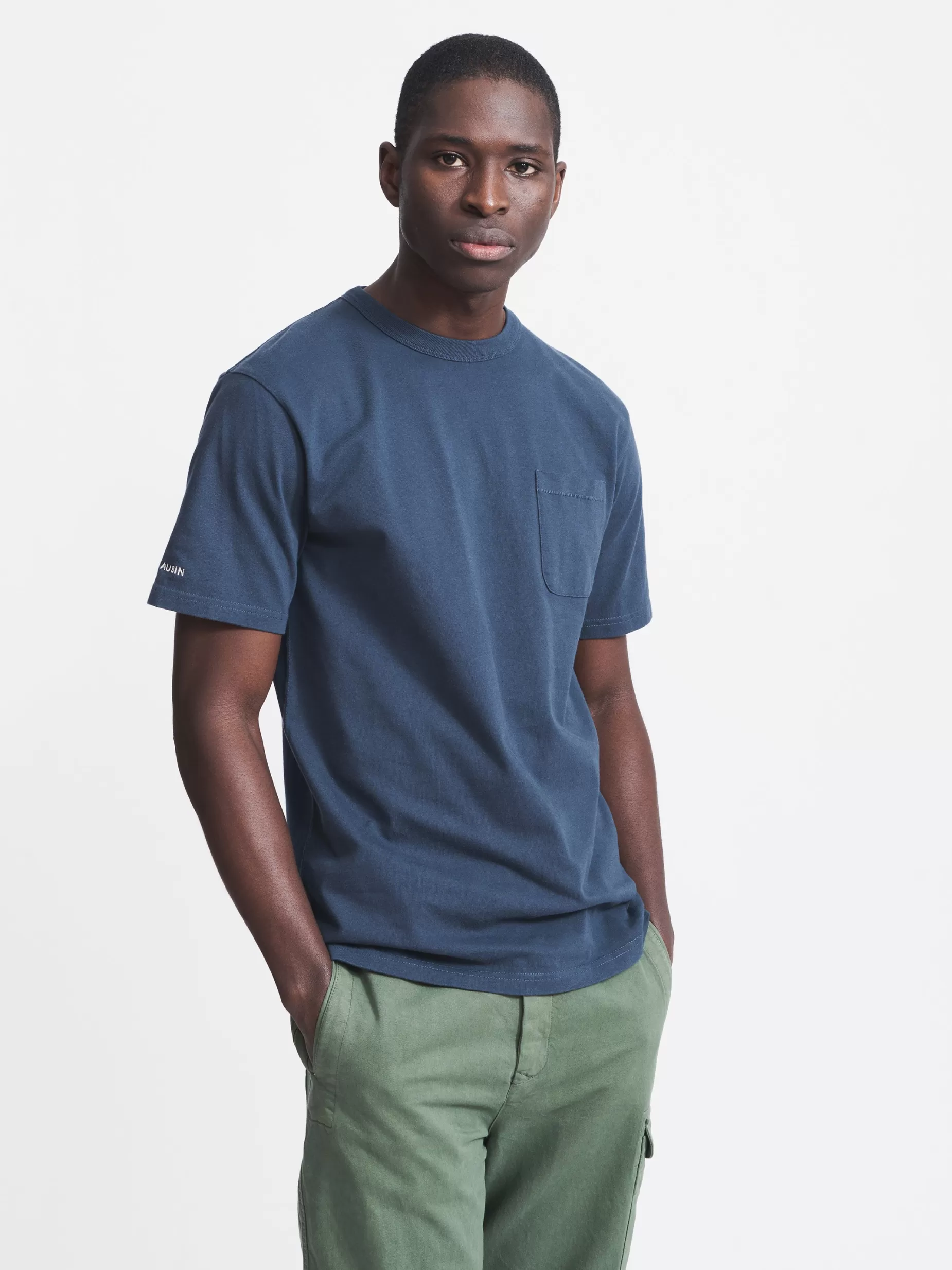 New Aubin Newburgh Relaxed Tee Navy