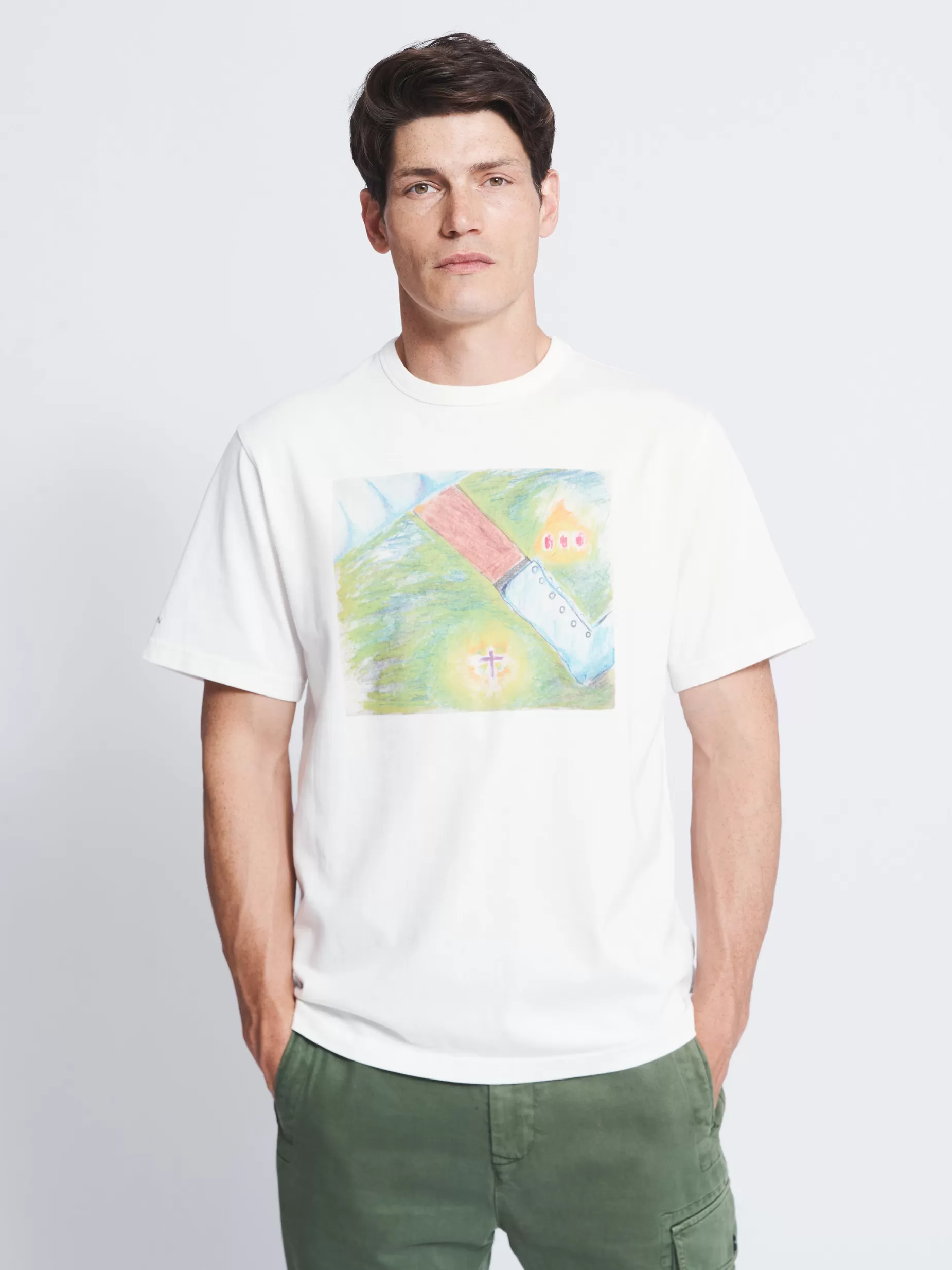 Cheap Aubin Newburgh Relaxed Tee White