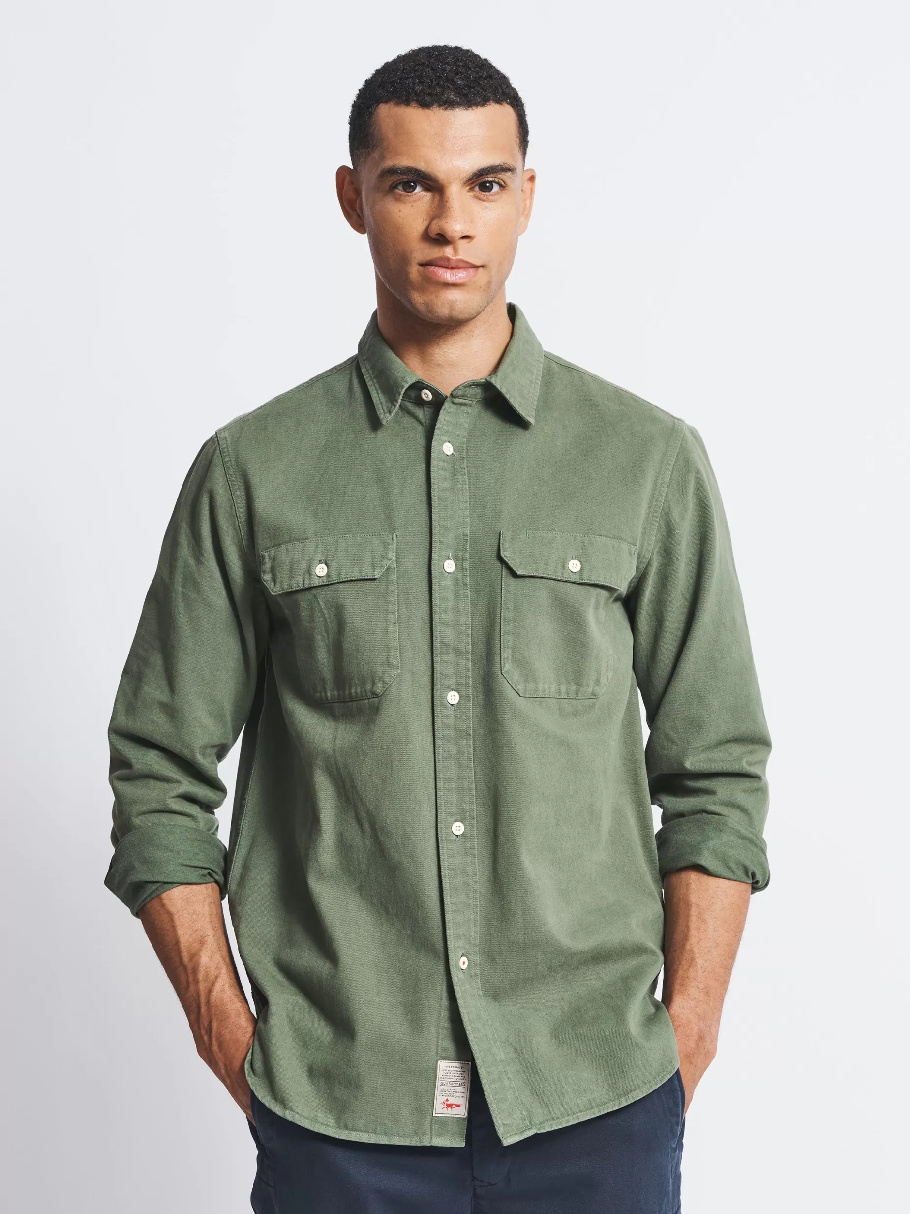 Discount Aubin Normanby Shirt Dk Khaki