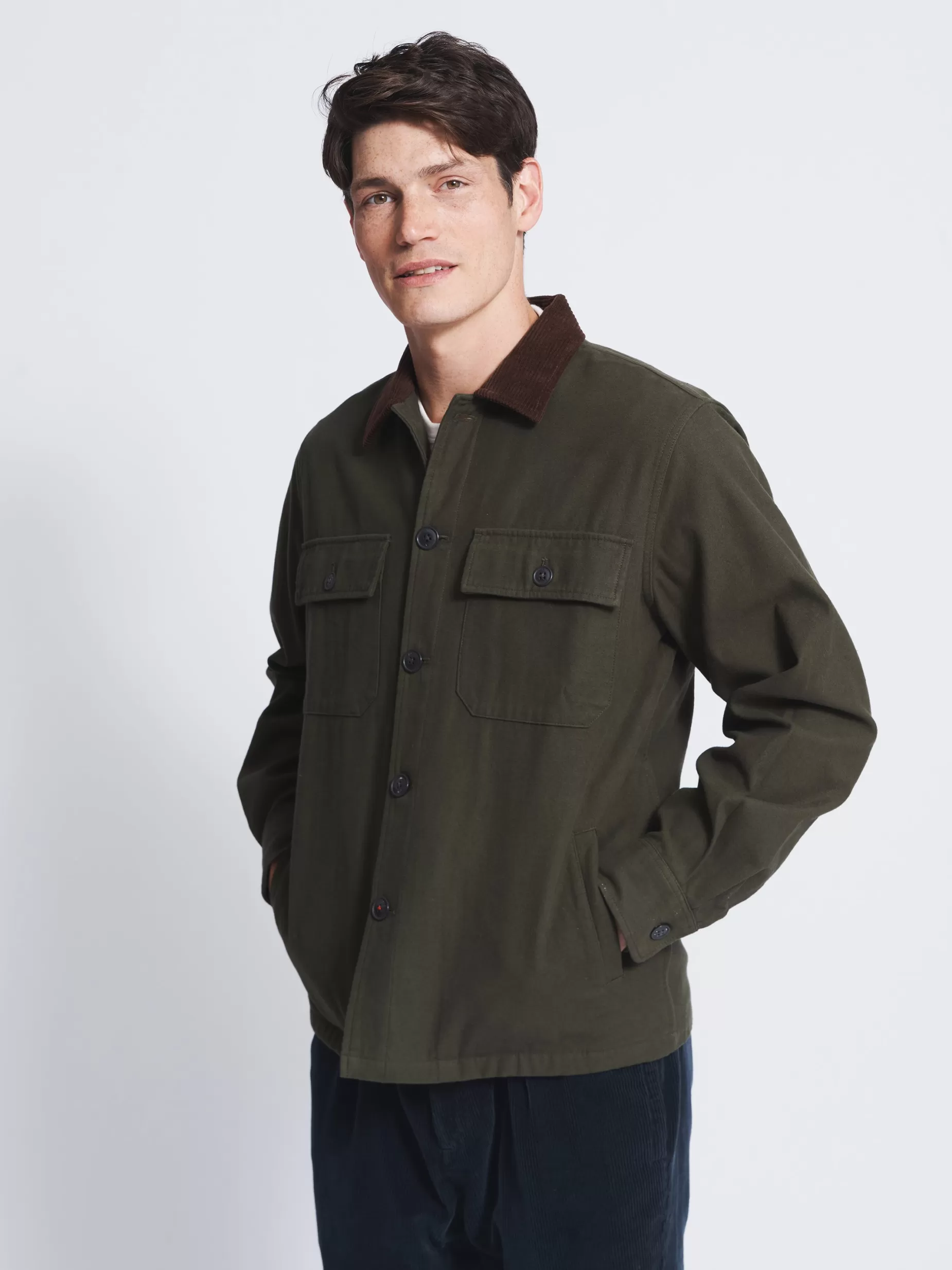 Cheap Aubin Norton Overshirt Khaki