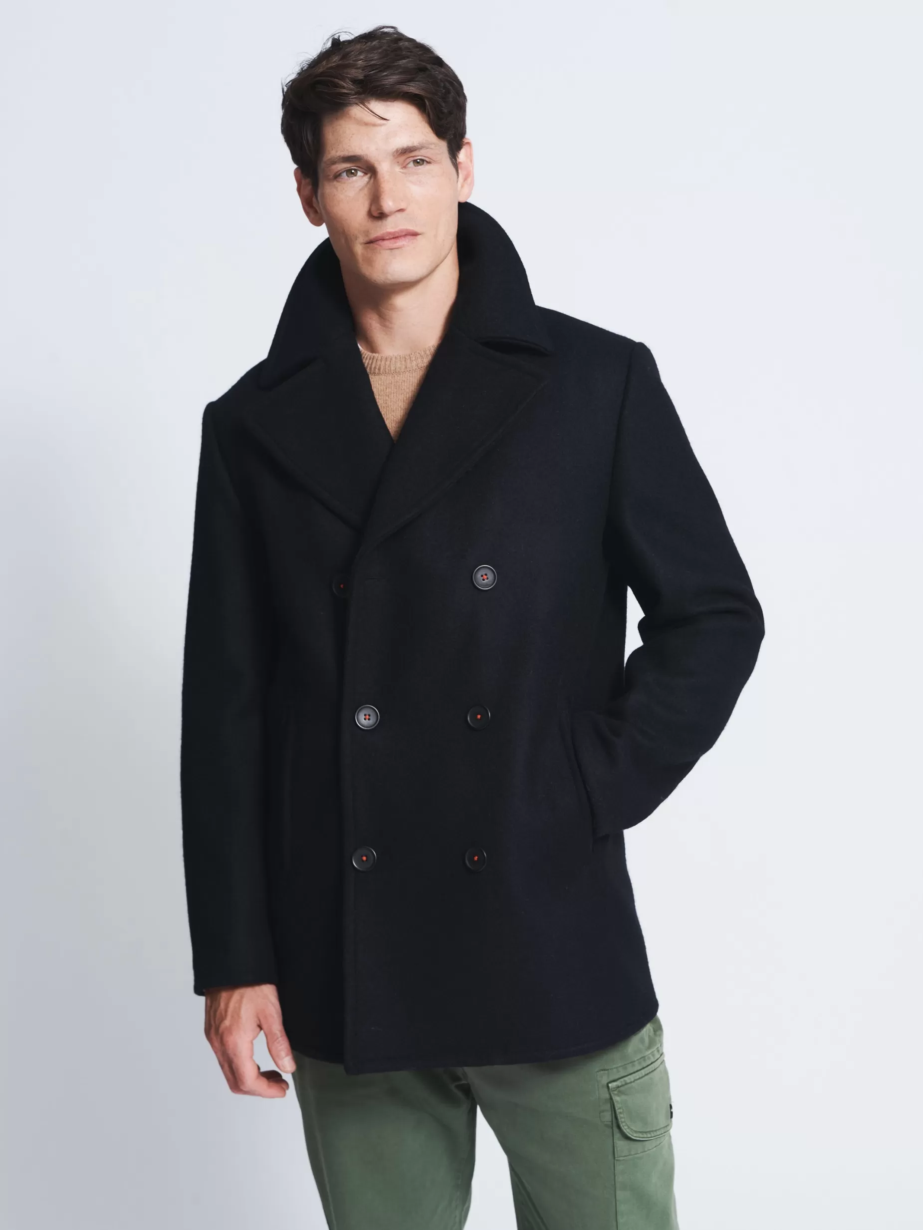 Cheap Aubin Saltaire Wool Peacoat Navy