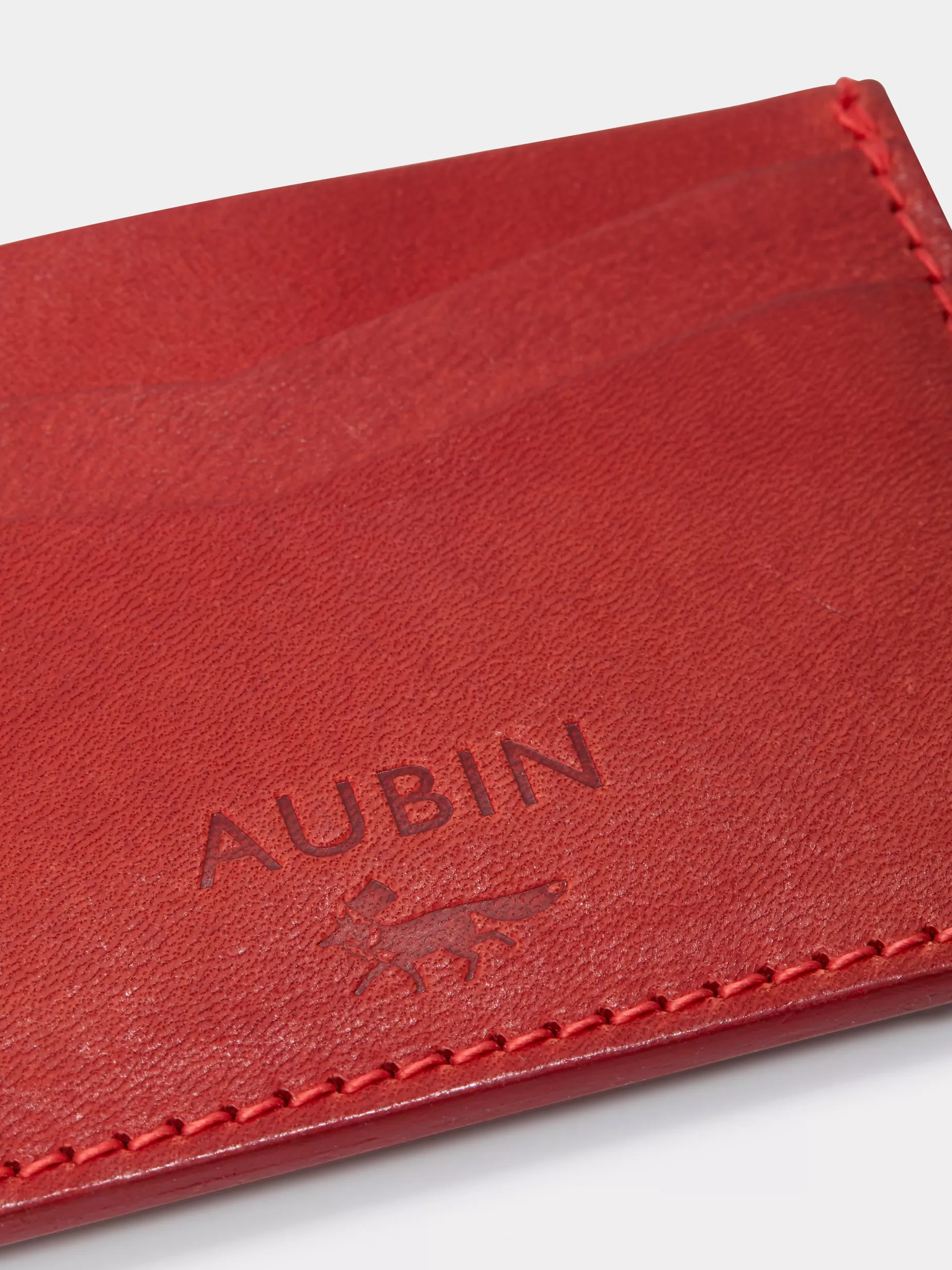 Online Aubin Stirling Leather Card Holder Red