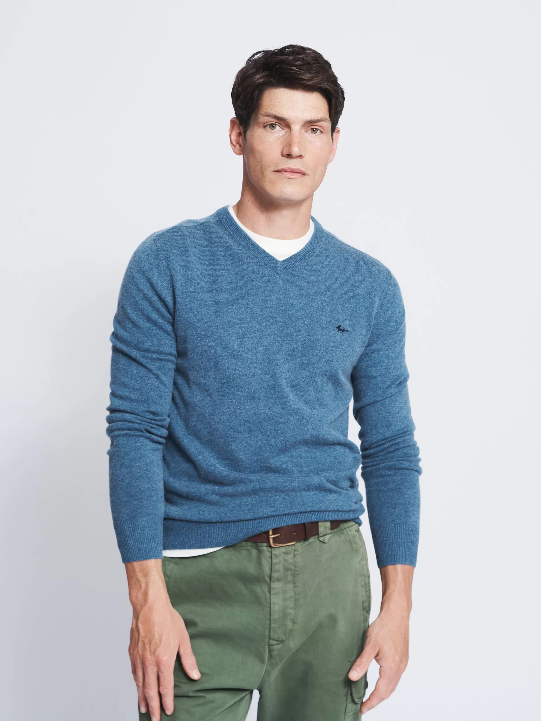 Store Aubin Sunningdale V Neck Blue