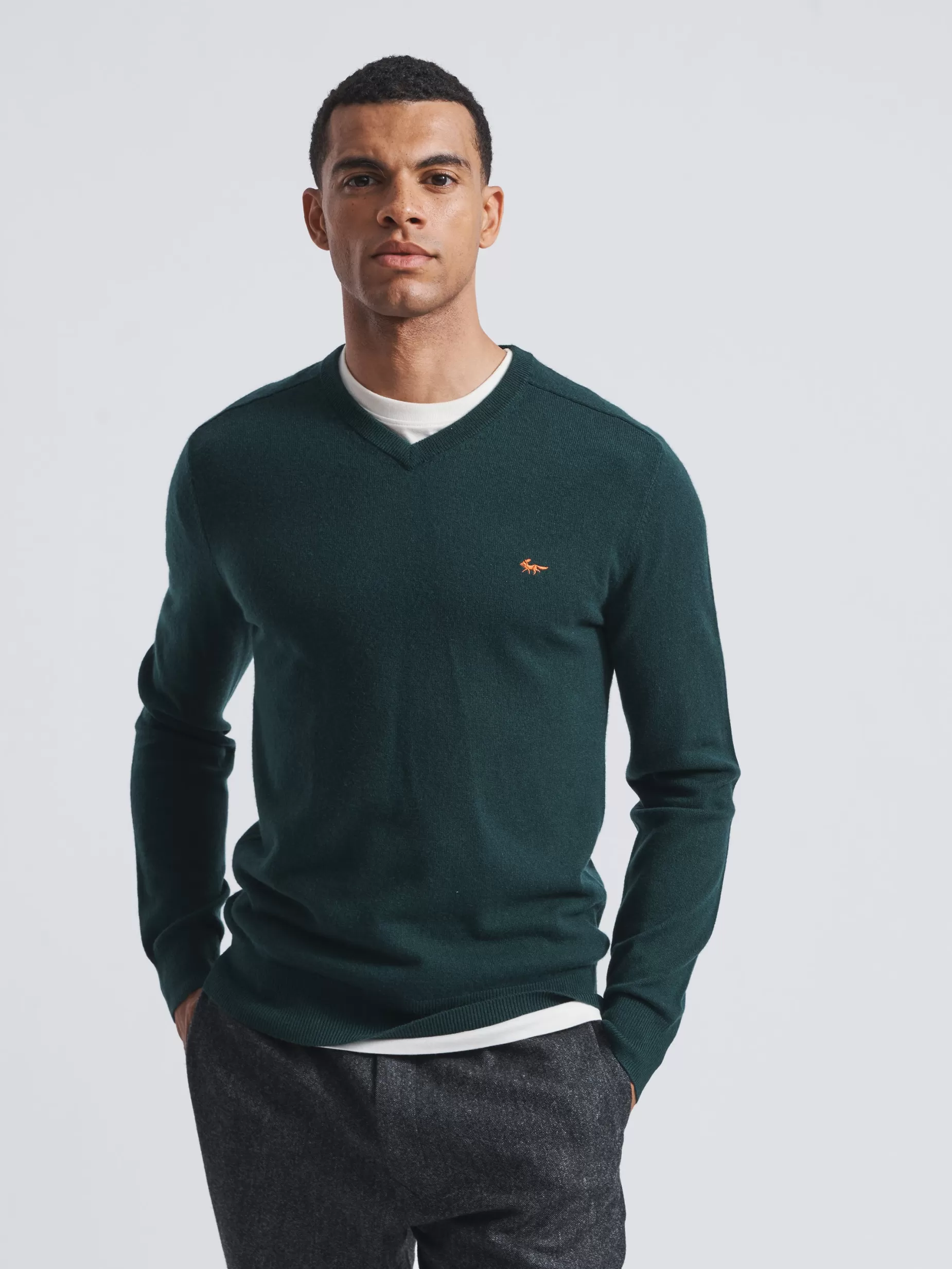 Cheap Aubin Sunningdale V Neck Dark Green