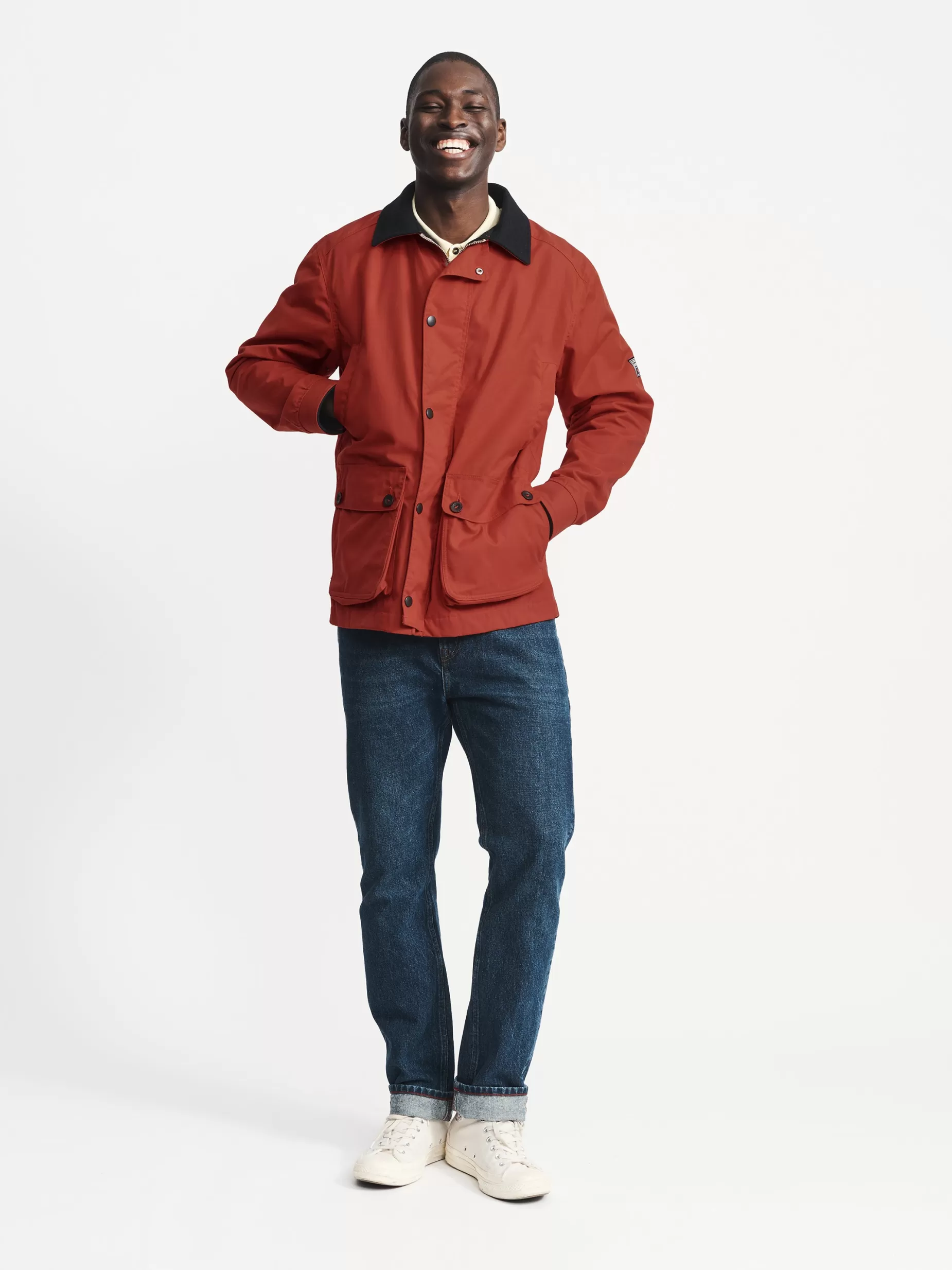 Online Aubin Union Wax Jacket Red