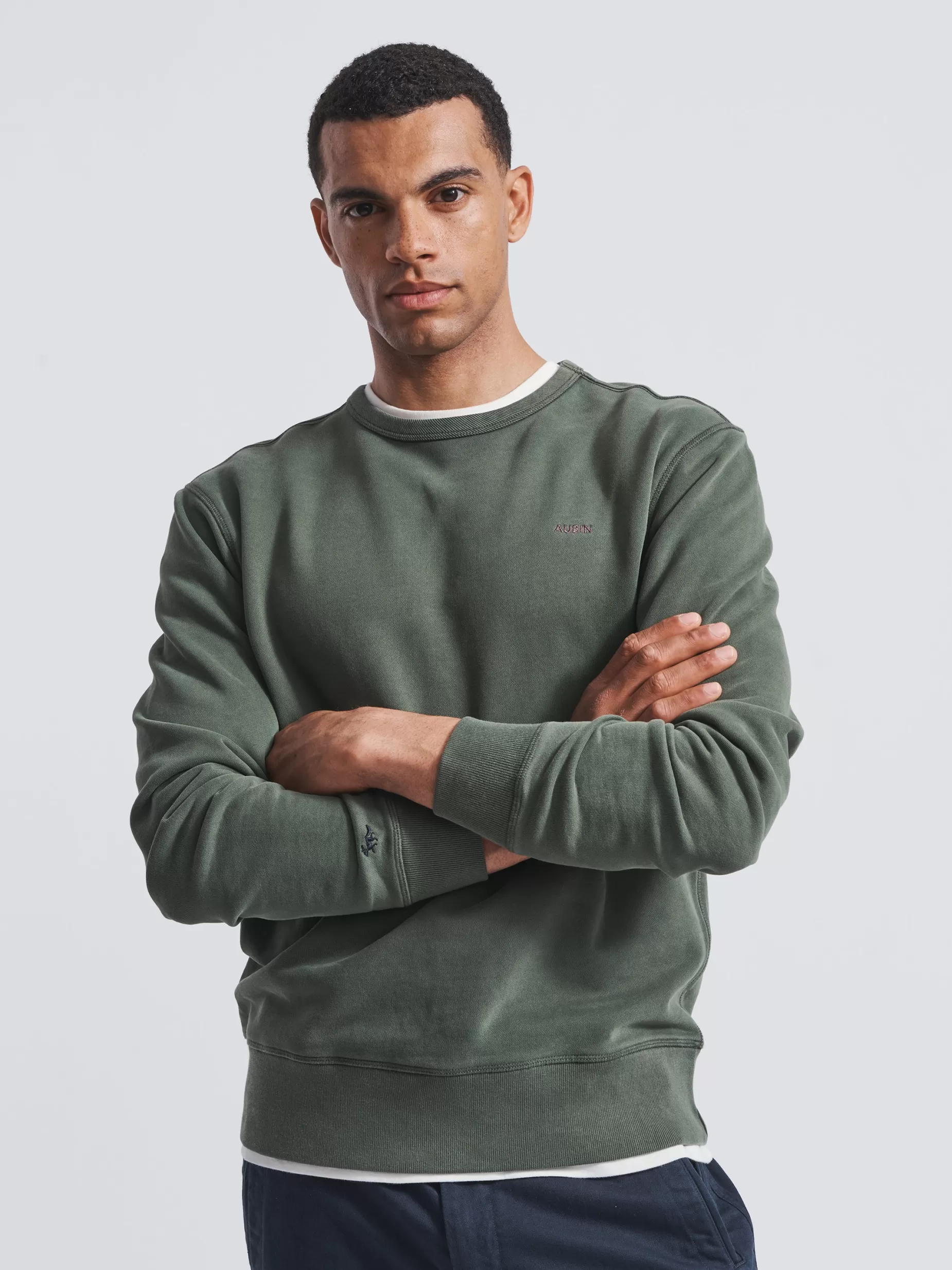 Flash Sale Aubin Vestry Relaxed Crew Neck Khaki