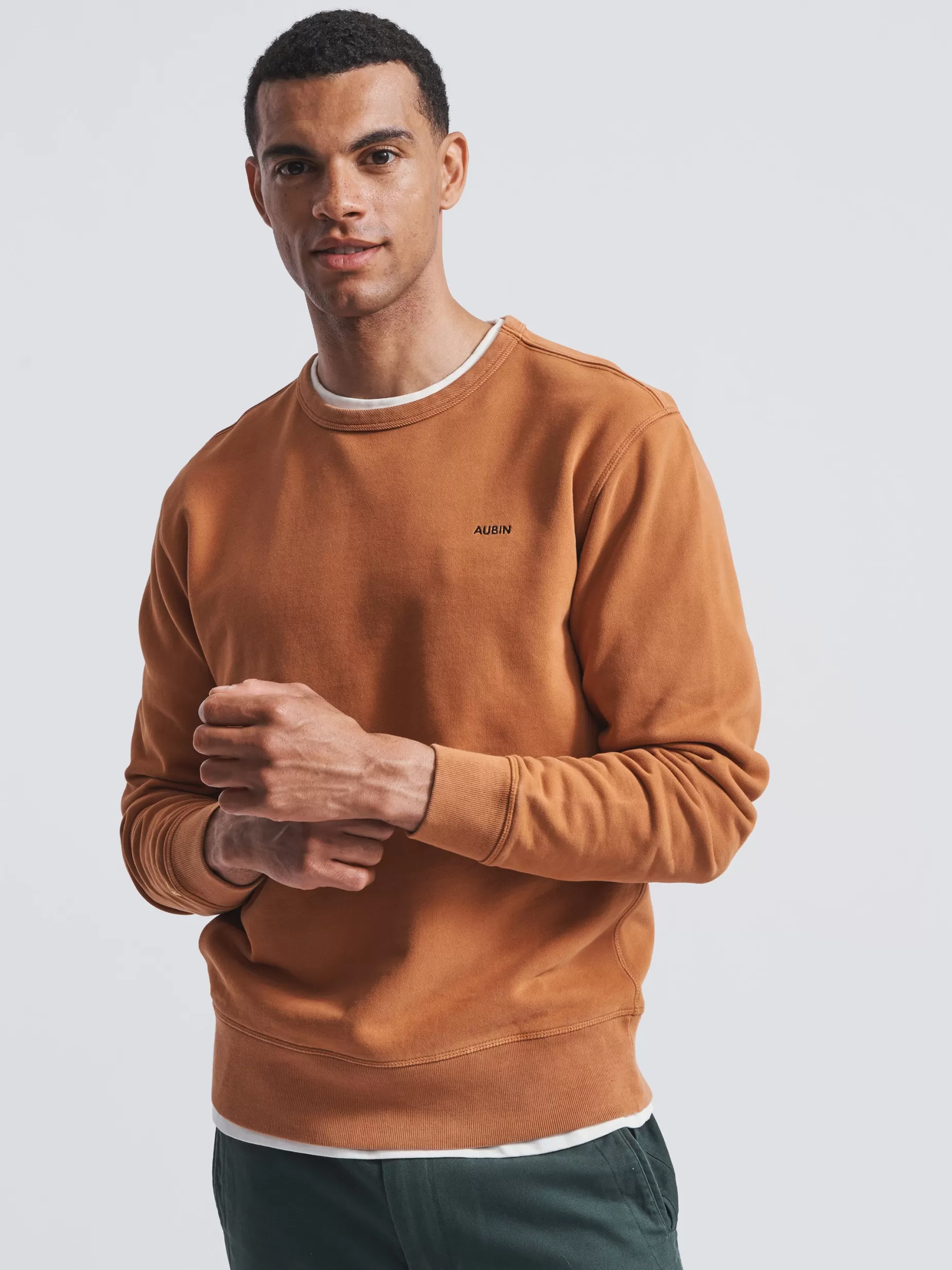 Shop Aubin Vestry Relaxed Crew Neck Ginger