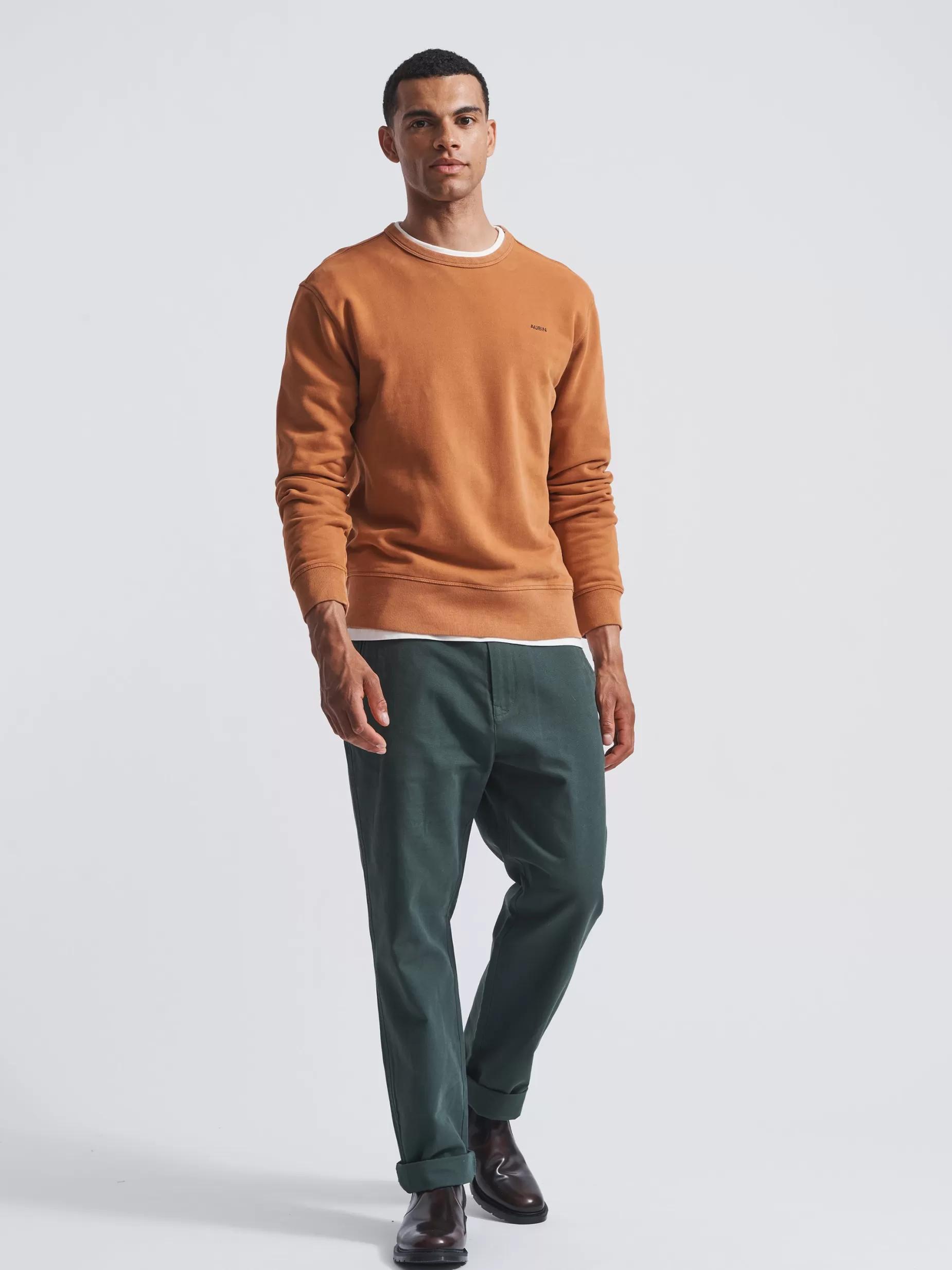 Shop Aubin Vestry Relaxed Crew Neck Ginger